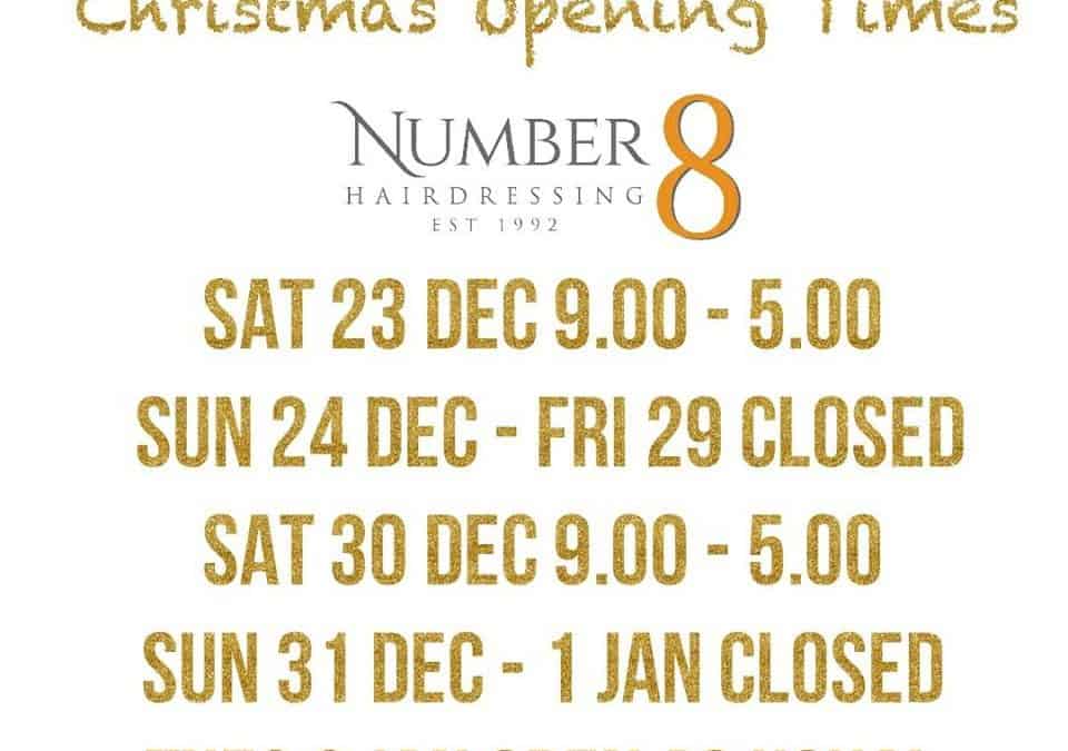 Opening times for Christmas