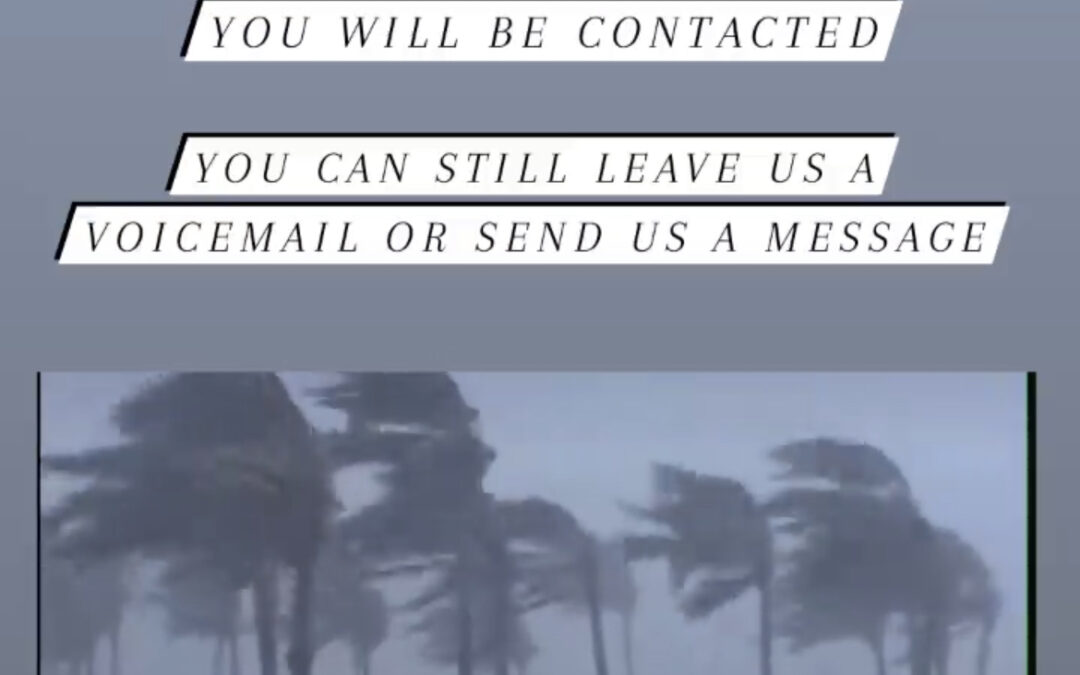 18th February – Sorry we are closed today due to the storm